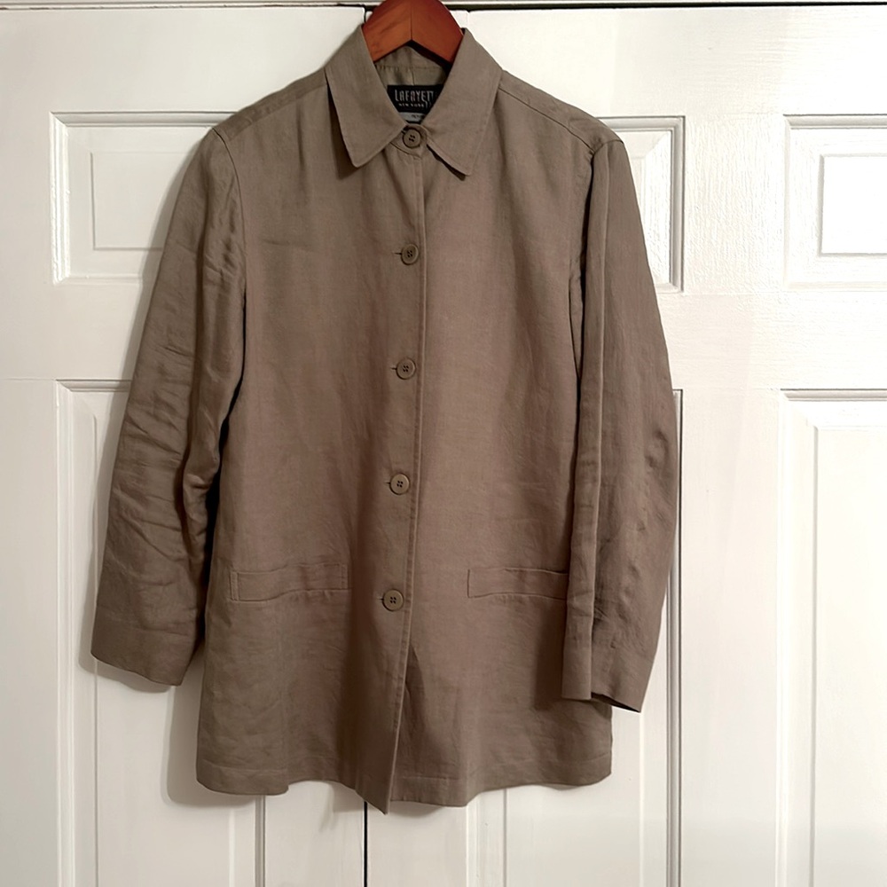 Lafayette 148 Linen Button Down 8P